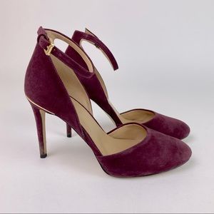 MICHAEL Michael Kors plum suede 4 inch heels, Sz 7